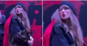 Video: Taylor Swift Arrives to Travis Kelce, Chiefs' AFC Title Game vs. Allen, Bills Blowing KISSES to fans as she Pairs a Louis Vuitton Hoodie With a Miniskirt for Travis Kelce’s Game Against the Buffalo Bills...WATCH👇👇 