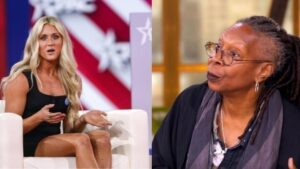 During an intense segment on The View, Riley Gaines slams Whoopi Goldberg, accusing her, “You are a disgrace to a real woman.”