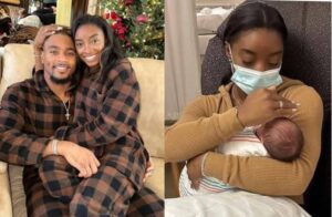 About 30 minutes ago Heavily Pregnant Olympic legend Simone Biles and her husband, Jonathan Owens, announced the arrival of their baby boy! The couple, who have been eagerly anticipating their first child, shared heartwarming photos of their newborn from a hospital in Houston, Texas, as they also Joyfully announce the name of their new arrival... Full Details Here 👇