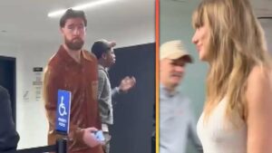 Travis Kelce Meets Taylor Swift in Suite After Super Bowl 2025 Loss Travis Kelce joined Taylor Swift’s suite after the Kansas City Chiefs lost to the Philadelphia Eagles at Super Bowl LIX. The NFL ... (1/2)