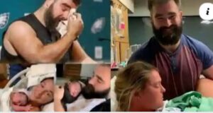 It’s a baby girl , Jason kelce in flood with tears as heavily pregnant wife Kylie kelce welcomes baby no.4 in Philadelphia, the couple shares the joyous news with fans, just few hours after the birth and revealing her name and it’s meaning ⤵️⤵️⤵️ 