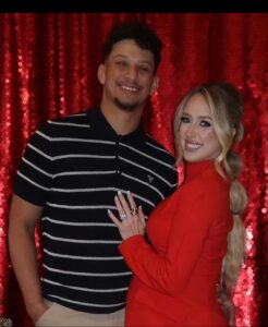 Patrick Mahomes carries wife Brittany's breast milk as he joins her on set of new project