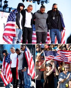 WORLD STOPS: Eminem, Dr. Dre, 50 Cent, and Snoop Dogg Cancel Private Jet Flight for World Tour 2025— Unite in Unprecedented Tribute to Charlie Kirk, But Their FINAL, Unimaginable Act Left Millions Crying in Silence! History paused this morning when four rap icons — Eminem, Dr. Dre, 50 Cent, and Snoop Dogg — canceled their world tour flight at the very last minute after learning of Charlie Kirk’s death. What followed wasn’t just a tribute; it was a moment that no one on earth expected. With flags in hand, tears streaming down their faces, the legends bowed their heads before millions. But it was their final, mysterious act — a silent gesture so haunting, so unexplainable — that brought an entire world to tears and left fans demanding answers. See more👉