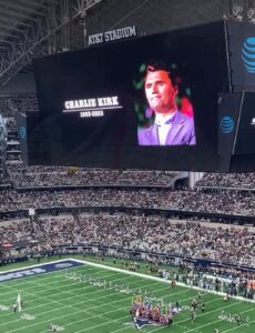 They held a moment of silence for Kirk at the Cowboys game, but when Kaepernick kneeled, the message was that politics had no place in sports. Interesting how the rules seem to shift depending on the cause.