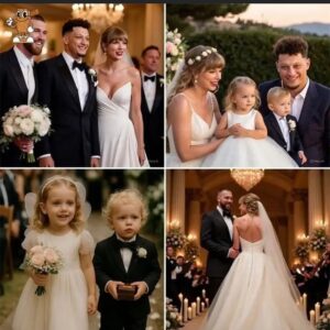 Patrick Mahomes Spotted at Taylor Swift and Travis Kelce’s Secret Wedding—But What’s the Real Shock? Sterling and Bronze Steal the Spotlight as Flower Girl and Ring Bearer!💍🌸👶🏽 Watch Video ⤵️