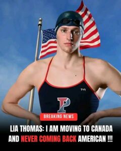 SH0CK: After the President signed an executive order banning LGBT athletes from the 2028 Olympics, Lia Thomas immediately announced that she was leaving the United States ‘I am moving to Canada and NEVER coming back!, You are disrespecting me, you are losing a rare talent who will leave the sport in… Read more below👇