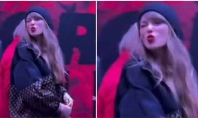 Video: Taylor Swift Arrives to Travis Kelce, Chiefs' AFC Title Game vs. Allen, Bills Blowing KISSES to fans as she Pairs a Louis Vuitton Hoodie With a Miniskirt for Travis Kelce’s Game Against the Buffalo Bills...WATCH👇👇