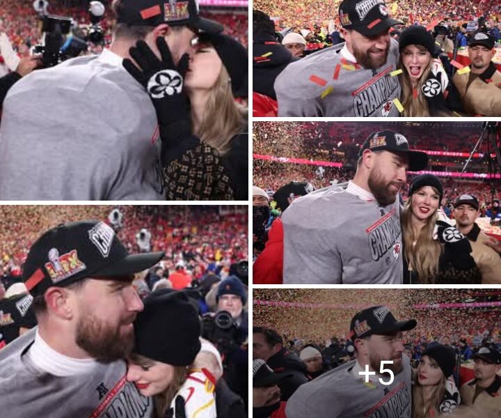 Another Kansas City AFC Championship win, sealed with a kiss! 😘 Travis Kelce and the Chiefs — and Taylor Swift! ☺️ — are headed back to the Super Bowl! 🏈