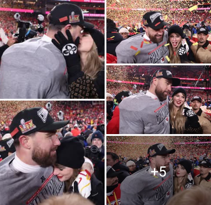 Another Kansas City AFC Championship win, sealed with a kiss! 😘 Travis Kelce and the Chiefs — and Taylor Swift! ☺️ — are headed back to the Super Bowl! 🏈