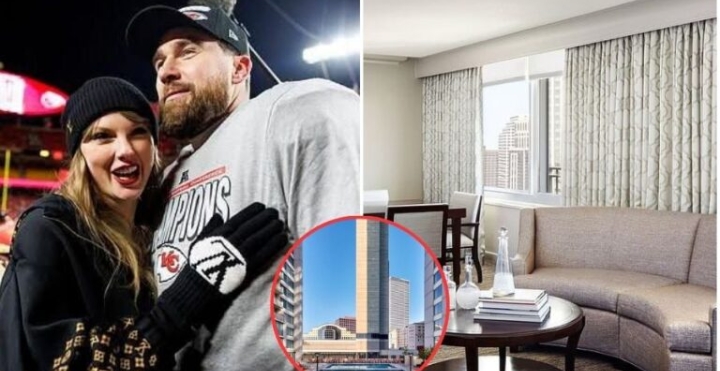 Check out the $3M room where Travis Kelce and his girlfriend, Taylor Swift, are staying for Super Bowl week in the heart of New Orleans. Is it worth it?” 👇