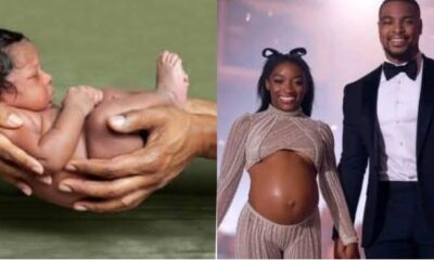 About 30 minutes ago Heavily Pregnant Olympic legend Simone Biles and her husband, Jonathan Owens, announced the arrival of their baby boy! The couple, who have been eagerly anticipating their first child, shared heartwarming photos of their newborn from a hospital in Houston, Texas, as they also Joyfully announce the name of their new arrival... Full Details Here 👇