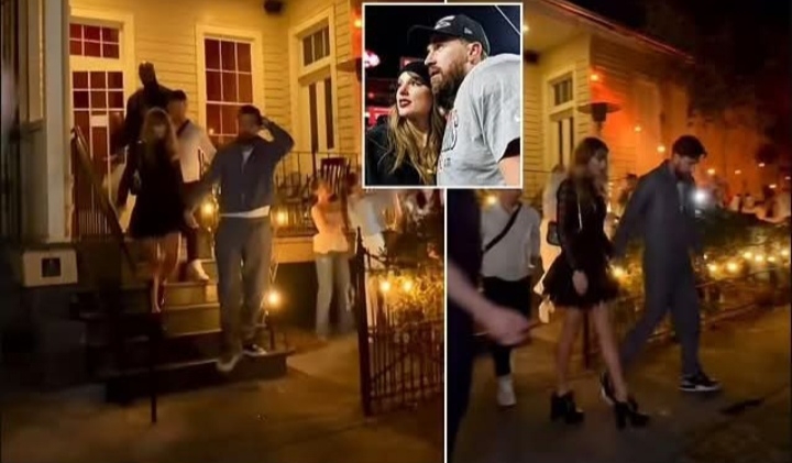 Taylor Swift and Travis Kelce go for dinner in New Orleans less than 20 hours before the Super Bowl. Read more link in comment👇