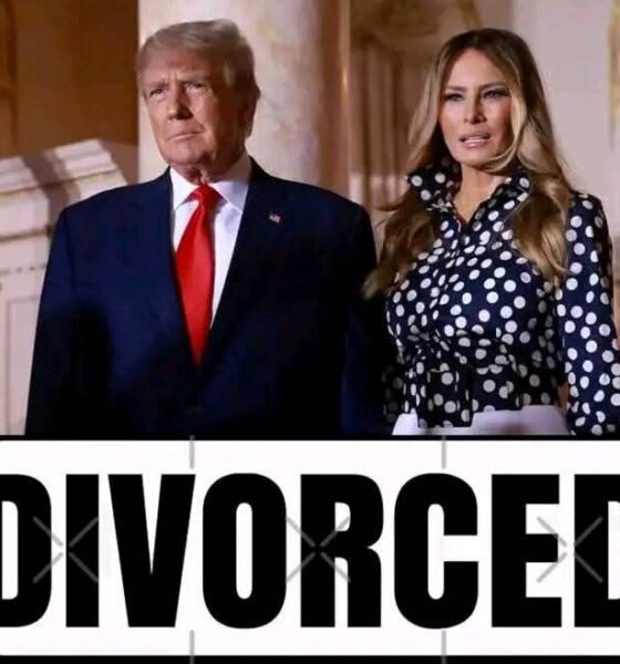 30 Minutes Ago: U.S president Donald Trump has officially announced that he and his wife Melania Trump are officially DIVORCED. Trump has given Melania 24 hrs to evacuate the white house...See more: ⤵️⬇️