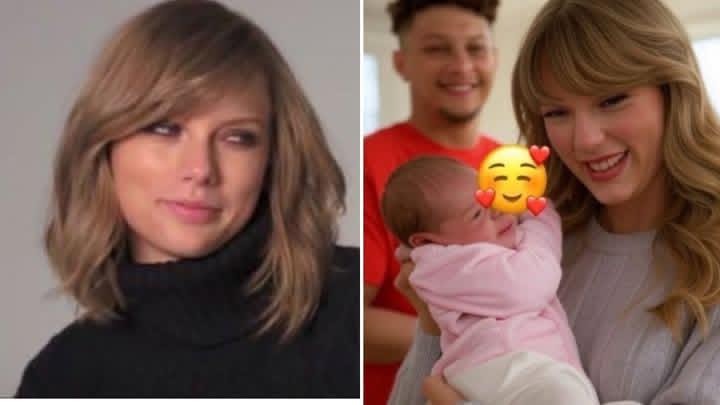 BREAKING: Travis Kelce's girlfriend Taylor Swift's adorable first photo of Patrick Mahomes and baby girl Golden Raye Mahomes taken by Brittany Mahomes at her home melted many hearts when she said 'I'm so happy to see Golden, but I think the baby looks like...