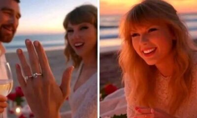 BREAKING: TAYLOR SWIFT CONFIRMS ENGAGEMENT TO TRAVIS KELCE IN ROMANTIC BEACH VIDEO! Amid candlelight, wine, and roses by the sea, Swift announces Kelce’s proposal, sending social media into a frenzy! Fans scream—Is this the prelude to the wedding of the century? Full story below👇👇👇