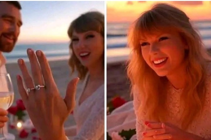 BREAKING: TAYLOR SWIFT CONFIRMS ENGAGEMENT TO TRAVIS KELCE IN ROMANTIC BEACH VIDEO! Amid candlelight, wine, and roses by the sea, Swift announces Kelce’s proposal, sending social media into a frenzy! Fans scream—Is this the prelude to the wedding of the century? Full story below👇👇👇