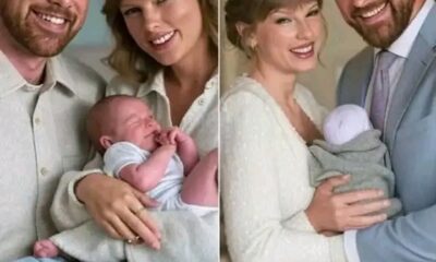 Baby No. 1” – Taylor Swift and Travis Kelce Shock the Media with Birth Announcement, Shares Heartwarming First Photos as they officially announced the birth of their first child. The power couple, who have been the center of media attention since their romance began, managed to keep Swift’s pregnancy under wraps until revealing the joyful news today. Alongside the photos, Swift and Kelce revealed their baby’s unique and meaningful name