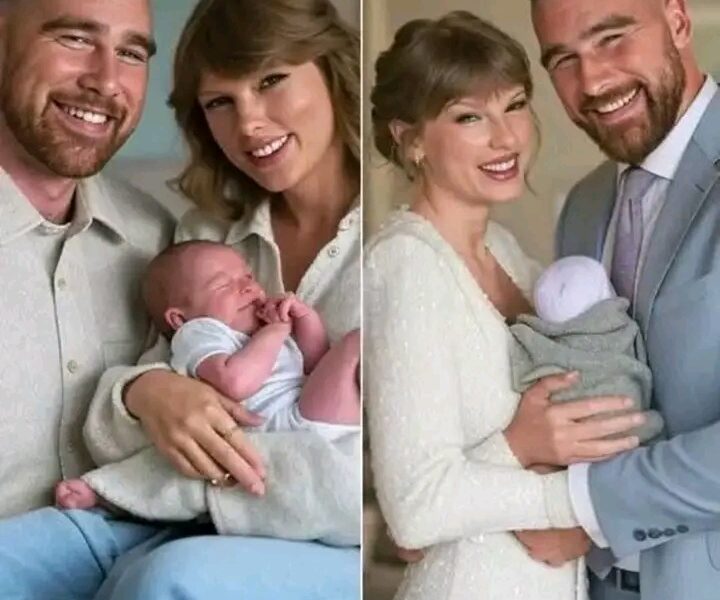 Baby No. 1” – Taylor Swift and Travis Kelce Shock the Media with Birth Announcement, Shares Heartwarming First Photos as they officially announced the birth of their first child. The power couple, who have been the center of media attention since their romance began, managed to keep Swift’s pregnancy under wraps until revealing the joyful news today. Alongside the photos, Swift and Kelce revealed their baby’s unique and meaningful name