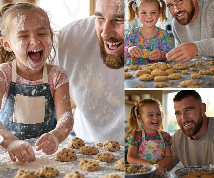 BAKING BLISS: Travis Kelce and Niece Elliotte Turn Kitchen into a Giggle Fest! Travis Kelce and Jason’s daughter Elliotte, 3, baked cookies for her class last Sunday, creating a flour-dusted, laugh-filled mess. The adorable video of their antics is warming hearts—watch it now! See full article in the comments👇👇