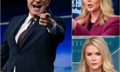 “She Wanted a Platform. He Gave Her a Mirror.” The studio lights were merciless, the kind that made every bead of sweat shine like a spotlight. Karoline Leavitt marched onto the stage with her lines sharpened and her smile rehearsed, ready to strike. And strike she did — words like daggers,But Colbert didn’t flinch. He didn’t rush to defend himself. He let her keep going, let her dig deeper, until the tension grew so heavy you could feel the room holding its breath. Karoline pressed harder, her voice rising, convinced she had forced him into silence. And then it happened. Colbert leaned in, calm as steel, and delivered something so sharp, so devastating, it felt less like a comeback than a verdict. Karoline, who had come to seize the spotlight, suddenly looked exposed beneath it. What began as her attempt to humiliate Stephen Colbert ended as a moment that left her image shattered after the secret that has everyone talking was exposed, See full story here …⤵️⤵️⤵️