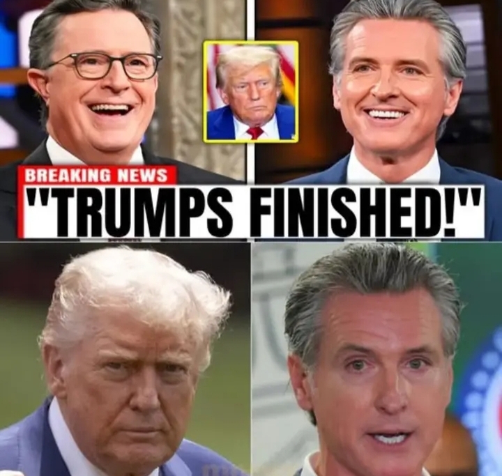 LIVE TV FIRESTORM: Stephen Colbert & Gov. Gavin Newsom EXPOSE Donald Trump’s DARK SECRET in a Shocking On-Air Showdown That Left Viewers STUNNED and Washington SPINNING ⚡Colbert delivered a devastating monologue exposing Trump’s hypocrisy, chaos, and fear of the truth.The full, uncut Colbert–Newsom segment is already being censored across platforms — see what they revealed before it disappears forever…CHECK IT OUT 👇👇
